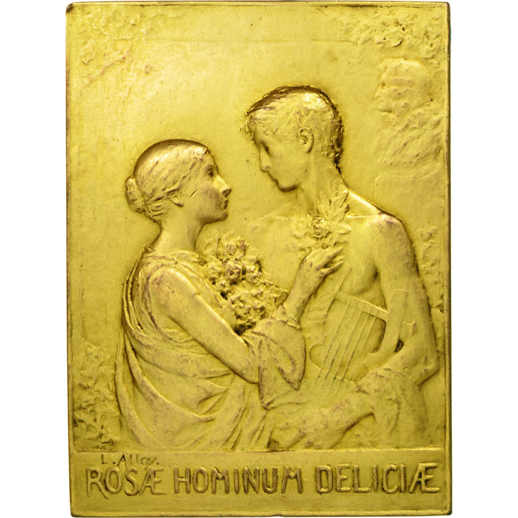 France, Medal, Concours Littéraire des Rosati, 1901, Alloy, AU(50-53), Gilt