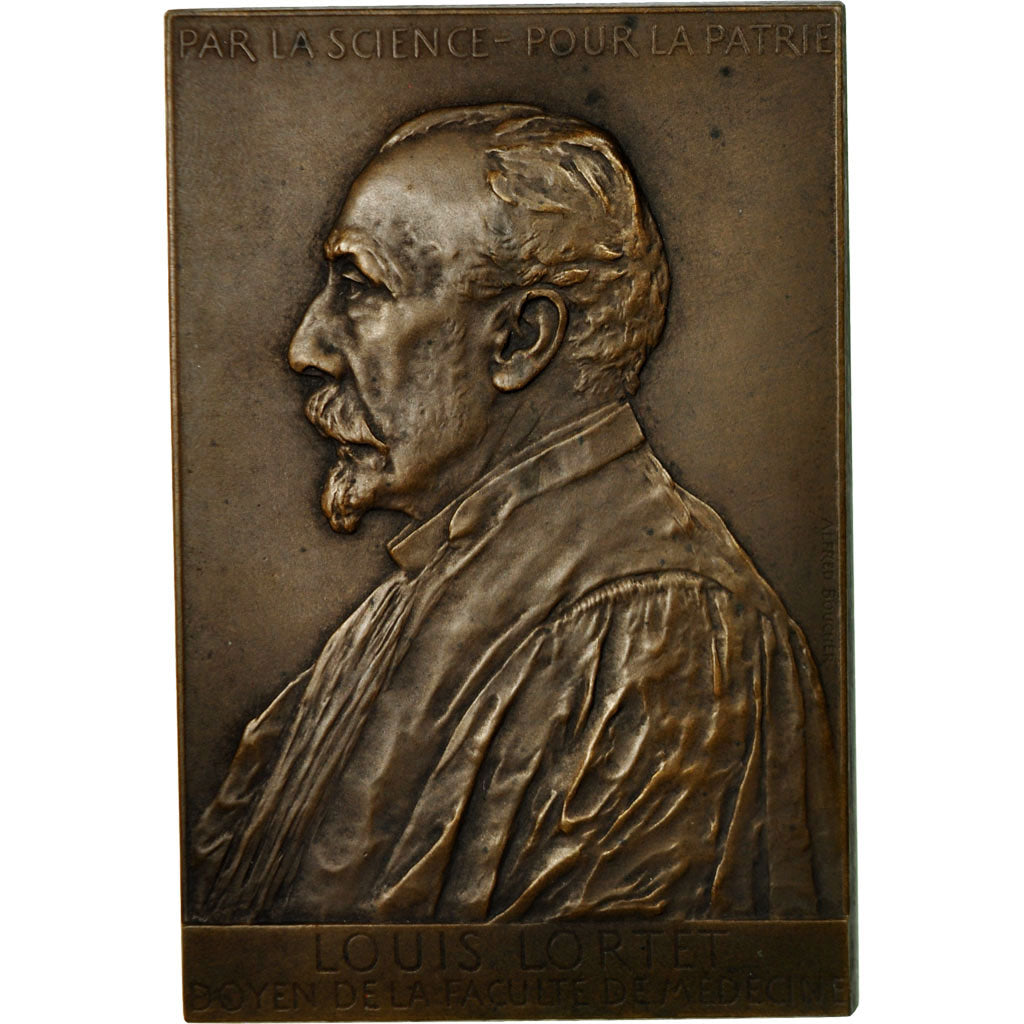 France, Médaille, Médecine, Louis Lortet, Lyon, 1902, Boucher, TTB+, Bronze