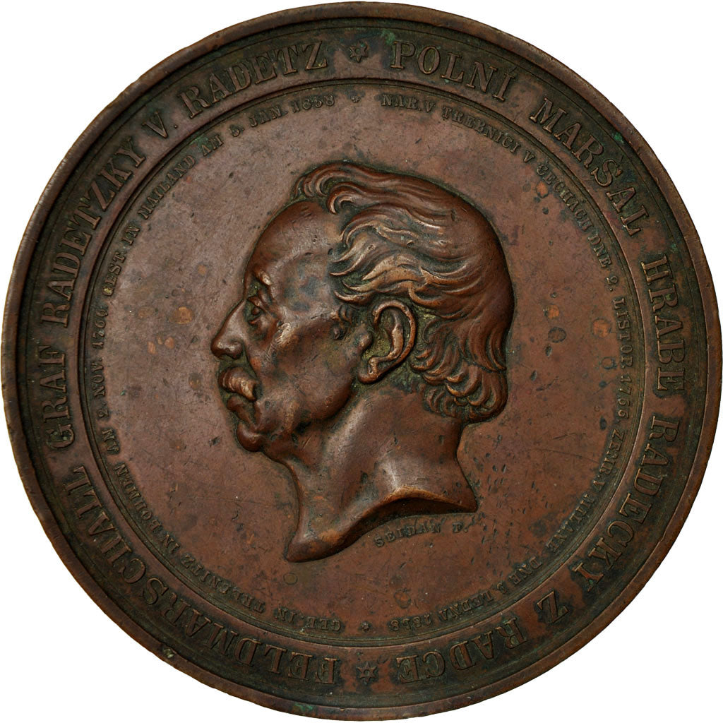 Hungary, Medal, Marshal Radetzky Graf, Erection de sa Statue à Prague, 1859