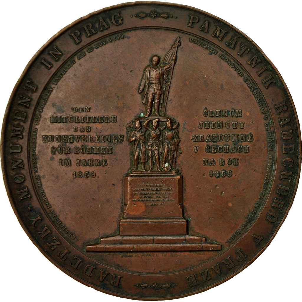 Hungary, Medal, Marshal Radetzky Graf, Erection de sa Statue à Prague, 1859