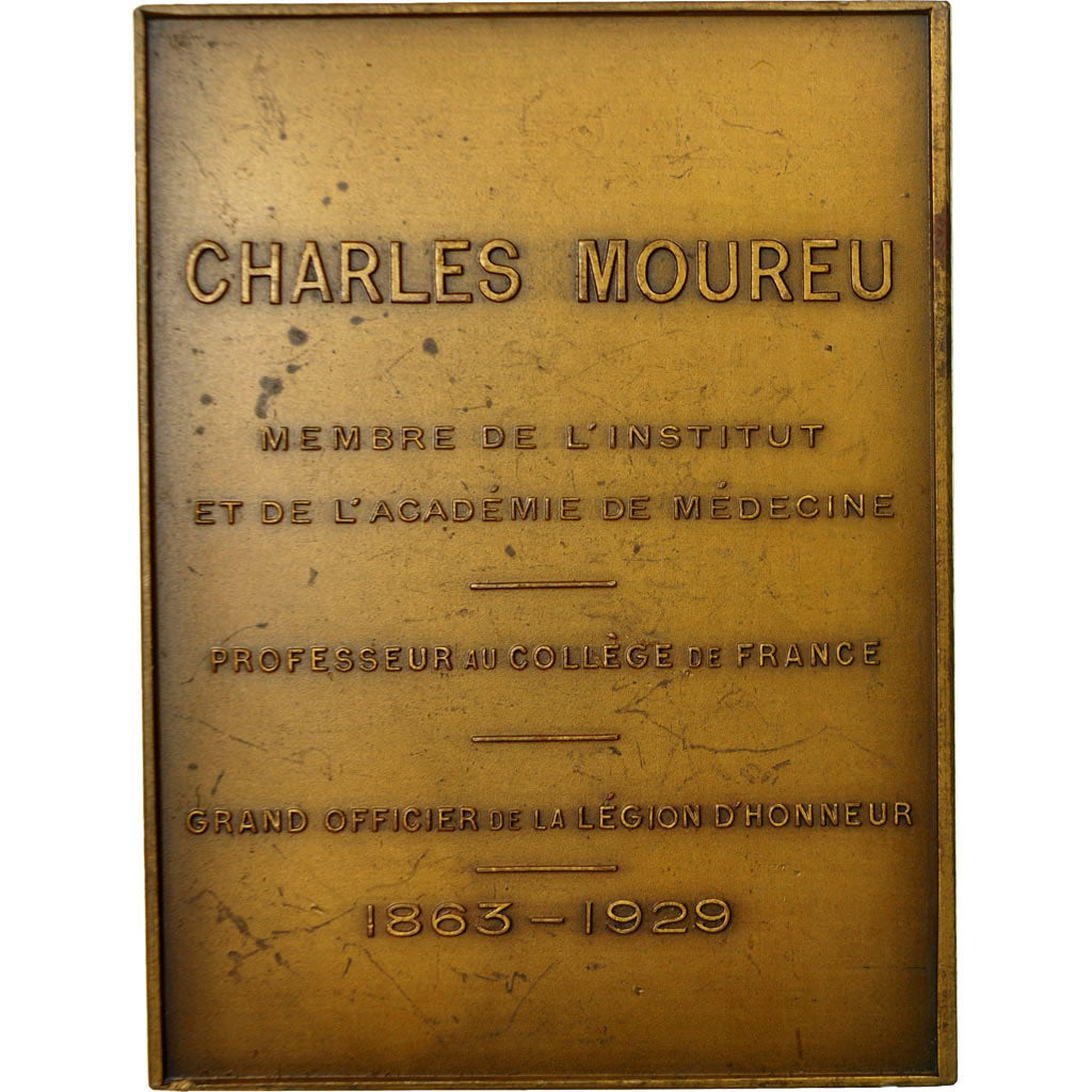 Francia, medaglia, Médecine, Charles Moureu, 1929, Gabard, BB+, Bronzo