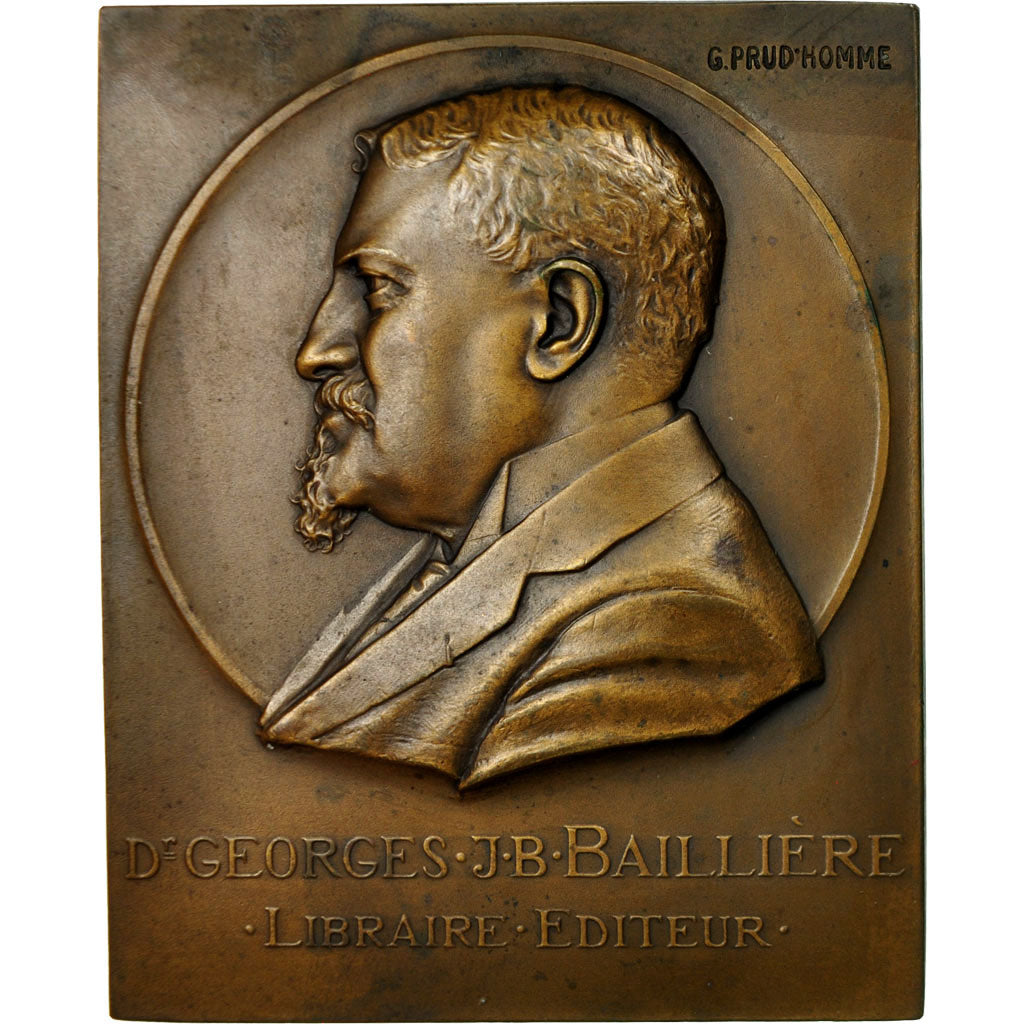 France, Medal, Docteur Georges J.B Baillière, Libraire.Editeur, Prud'homme.G