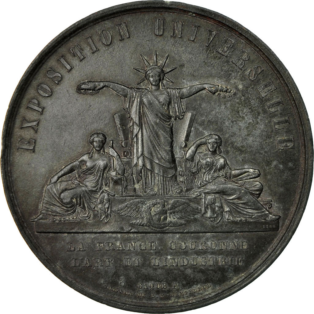 France, Medal, Second Empire, Exposition Universelle, Palais de l'Industrie