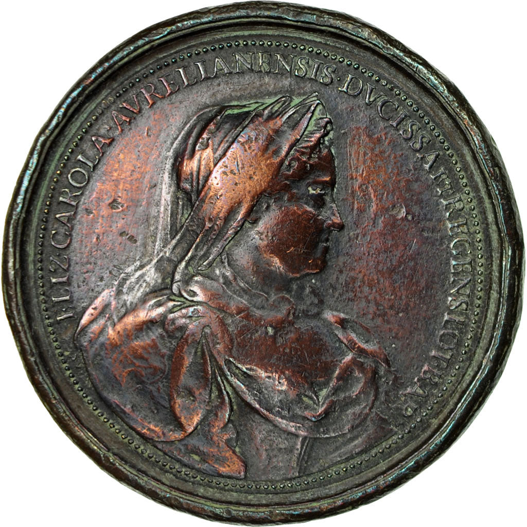 Francia, medaglia, Elisabeth-Charlotte Régente de Lorraine, 1729, MB, Rame