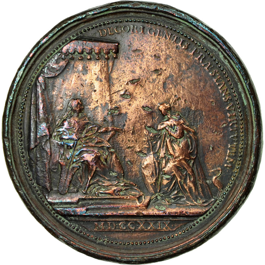 Francia, medaglia, Elisabeth-Charlotte Régente de Lorraine, 1729, MB, Rame