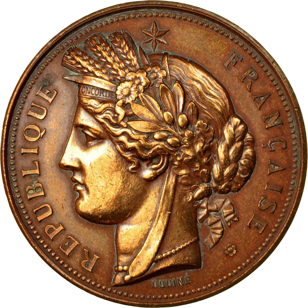 Frankreich, Medaille, Cérès, République Française, Oudiné, VZ, Kupfer