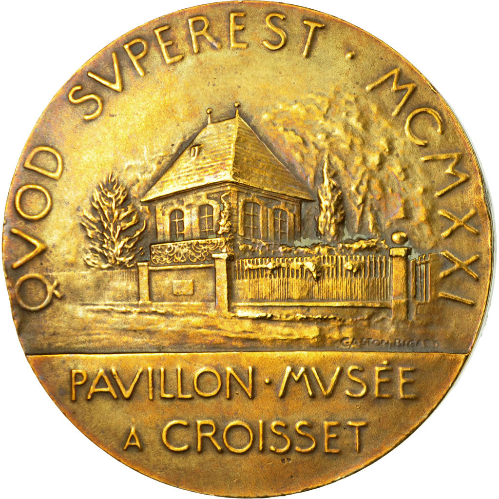 France, Médaille, Gustave Flaubert, 1921, Bigard, TTB+, Bronze