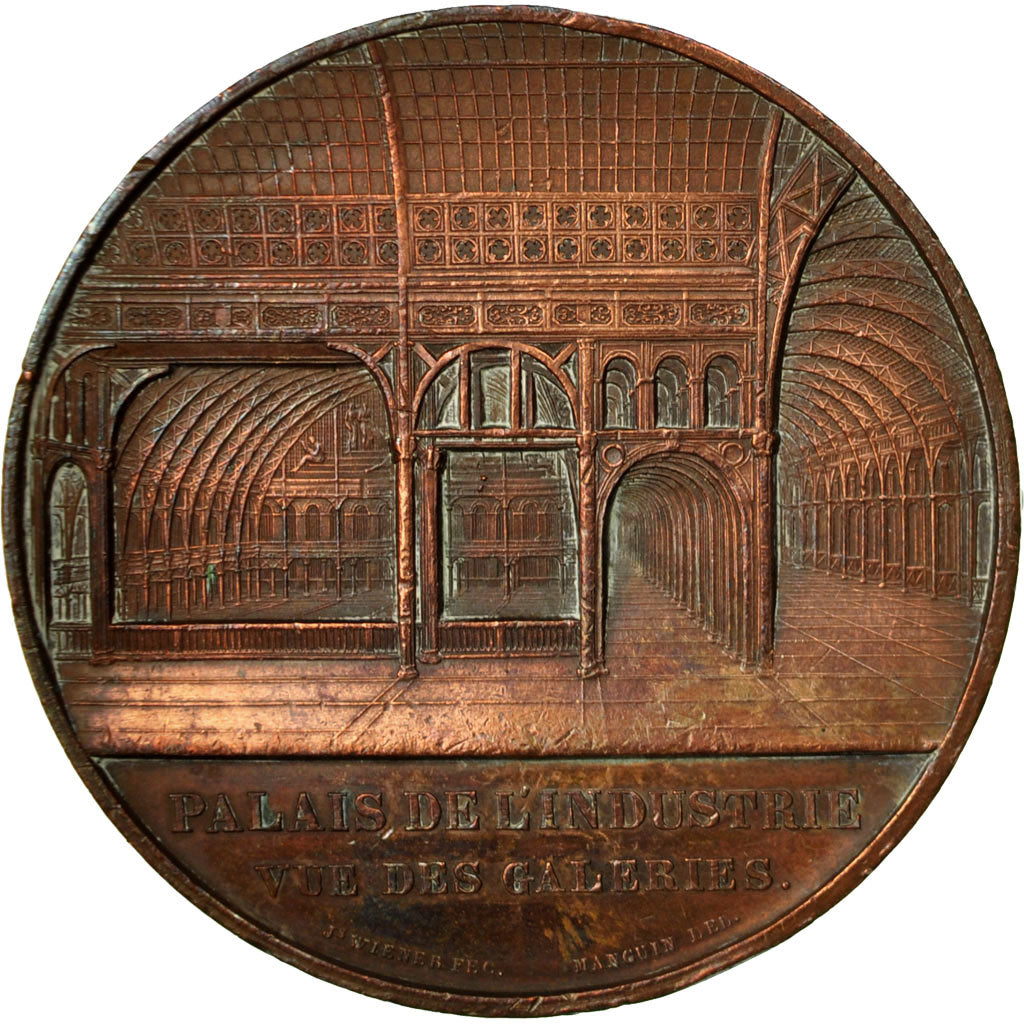 France, Medal, Second Empire, Exposition Universelle, Palais de l'Industrie
