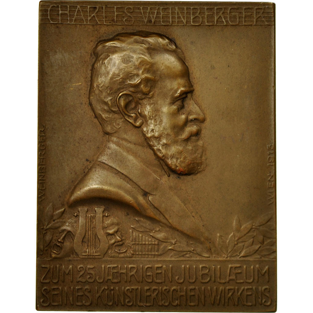 Duitsland, Medaille, Musique, Charles Weinberger, Vienne, 1913, PR, Bronze