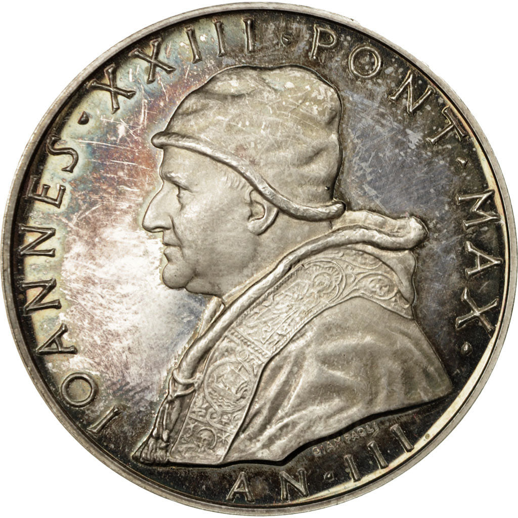 Vatican, Medal, Giovanni XXIII, Canonisation de Grégoire Barbadigo, 1961