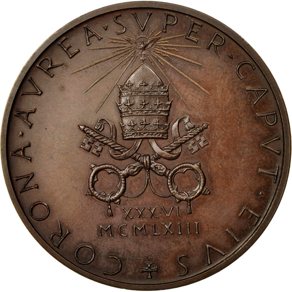 Vatican, Médaille, Paul VI, Médaille Annuelle, 1963, Giampaoli, SUP+, Bronze