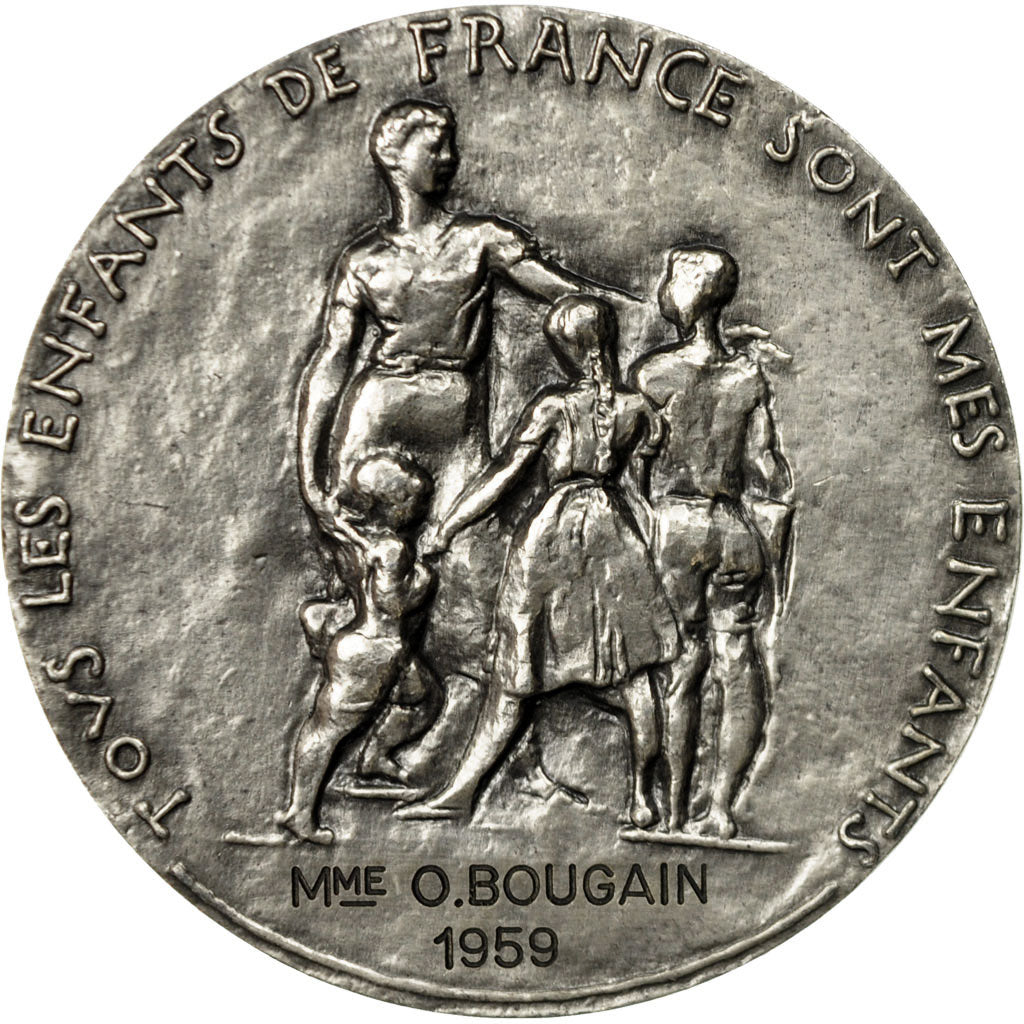 France, Medal, Education Nationale, 1959, Corbin, AU(50-53), Silver