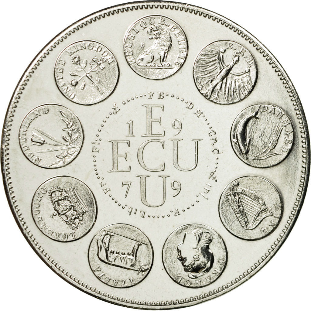 France, Medal, Ecu Europa, 1979, Rodier, MS(65-70), Copper-nickel