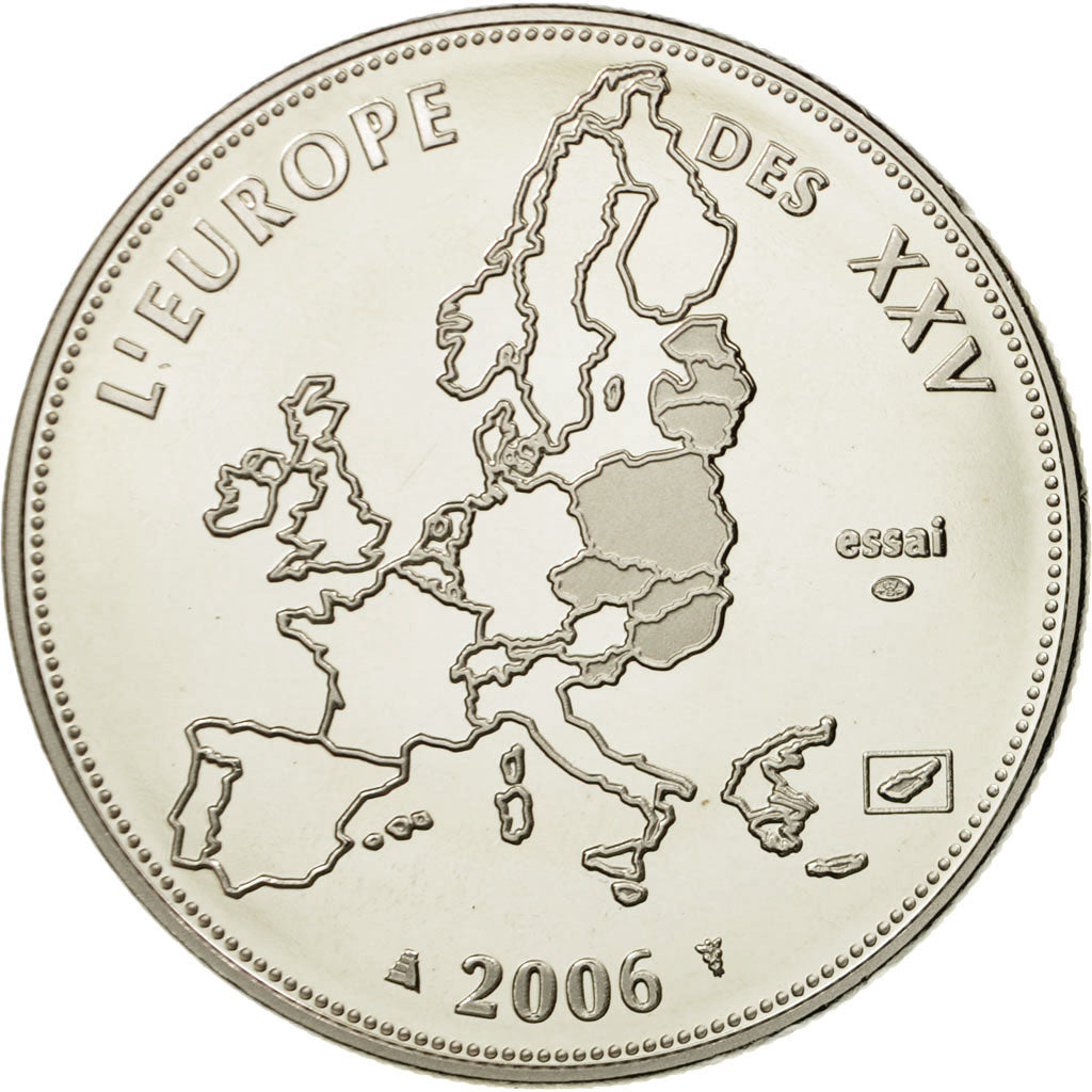 France, Medal, L'Europe des XXV, Essai, 2006, MS(65-70), Copper-nickel