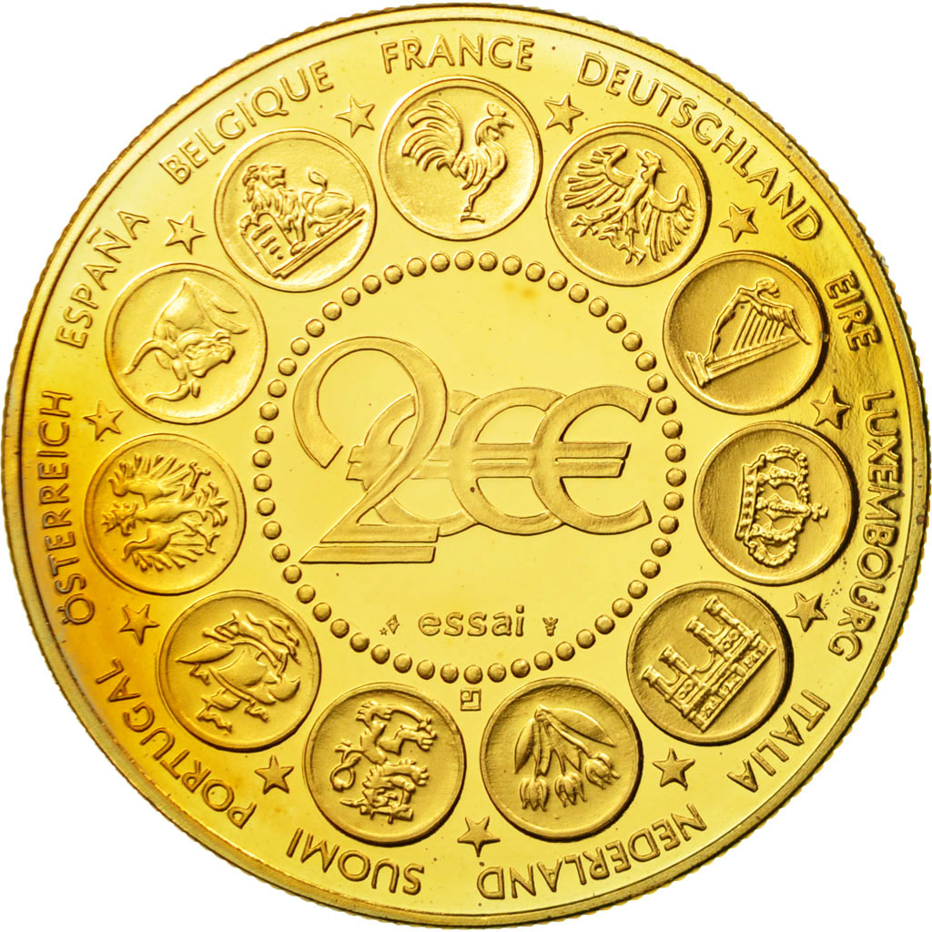 France, Medal, L'Europe, La Semeuse, 2000, Jimenez, MS(65-70), Copper Gilt