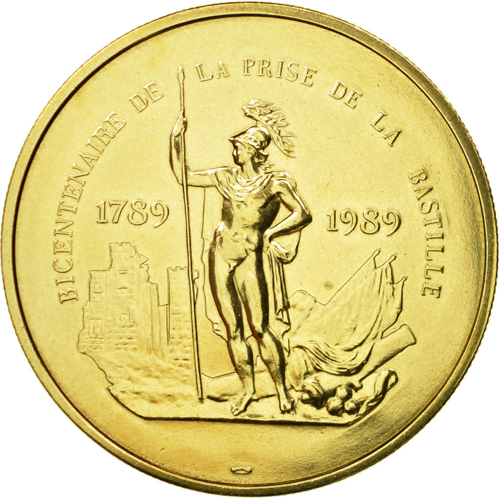 Frankrijk, Medaille, Bicentenaire de la Prise de la Bastille, 1989, Dubois.A