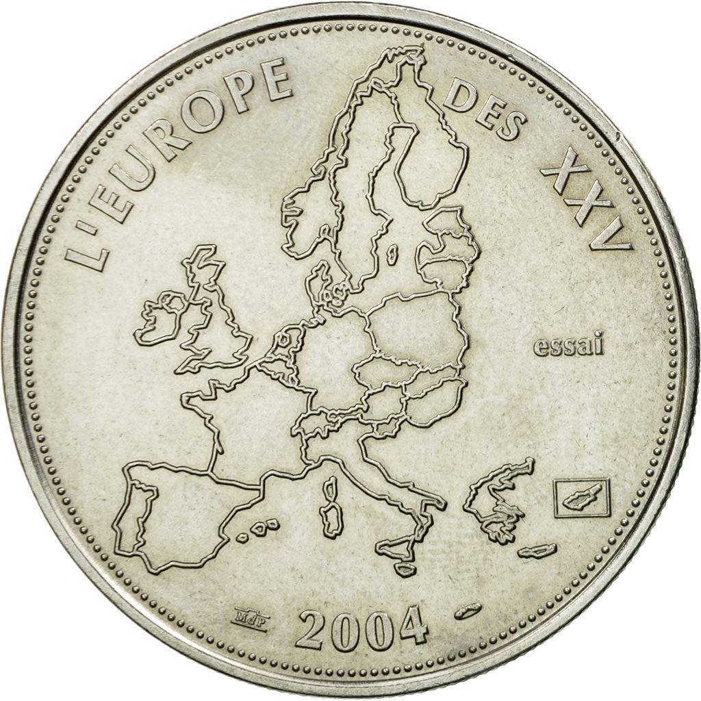 France, Medal, L'Europe des XXV, Essai, 2004, MS(65-70), Copper-nickel
