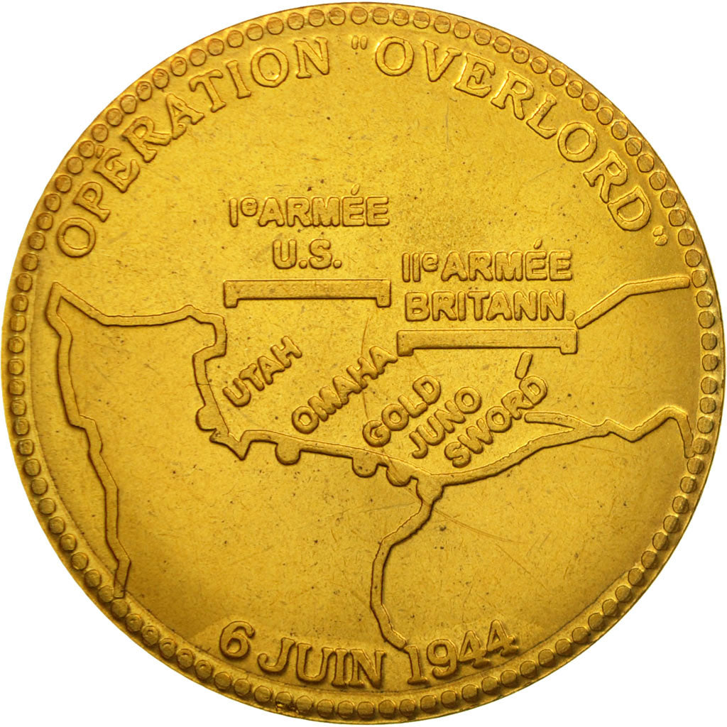 France, Medal, Opération Overlord, 50ème Anniversaire du Débarquement, 1994