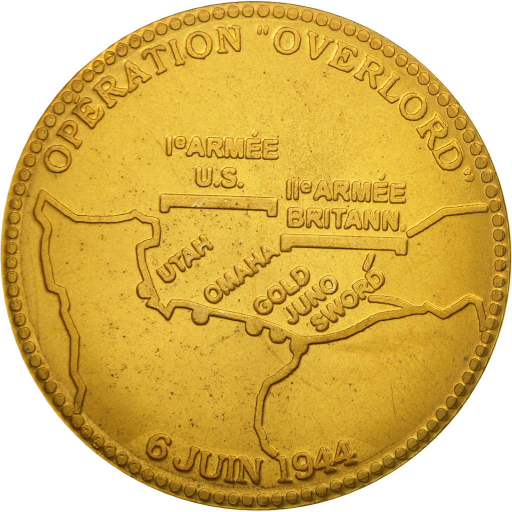 France, Medal, Opération Overlord, 50ème Anniversaire du Débarquement, 1994