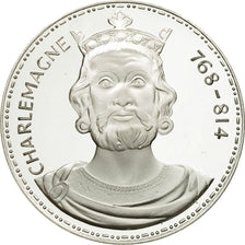 France, Medal, Les Rois de France, Charlemagne, MS(65-70), Silver