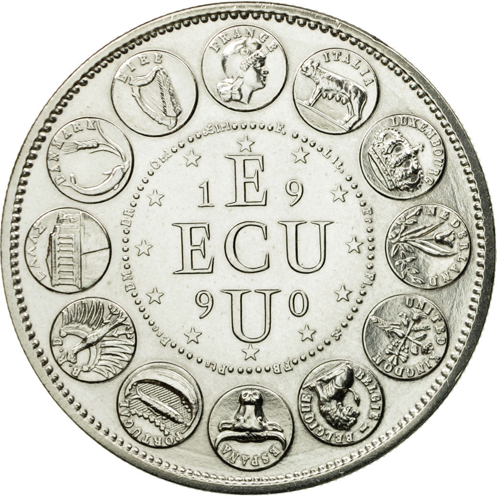 France, Médaille, Ecu Europa, Marianne, 1990, Rodier, FDC, Copper-nickel