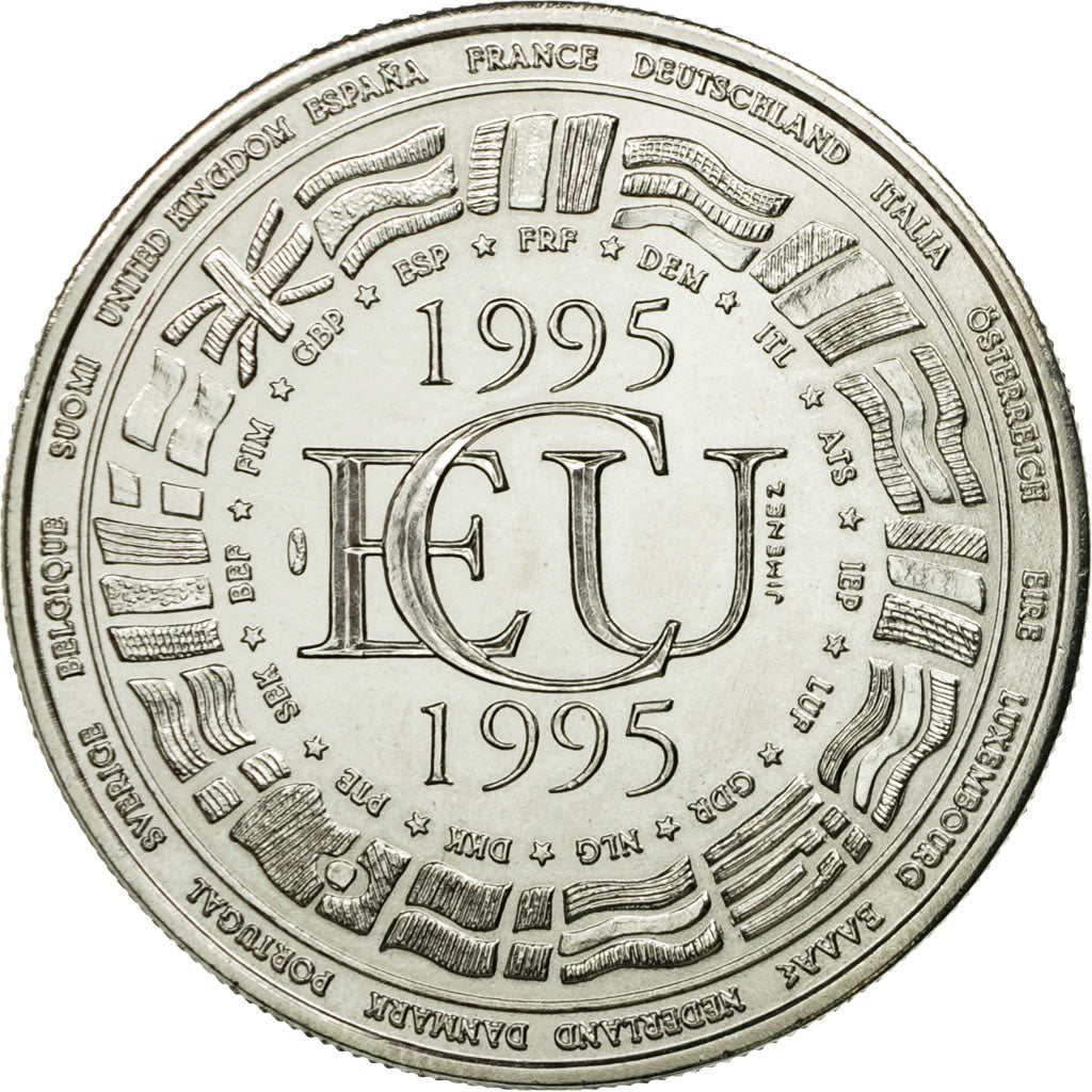 France, Medal, Ecu Europa, 1995, Jimenez, MS(65-70), Copper-nickel