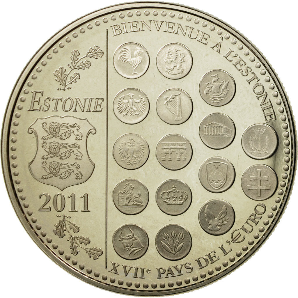 France, Médaille, L'Europe des XXVII, Bienvenue à l'Estonie, 2011, FDC
