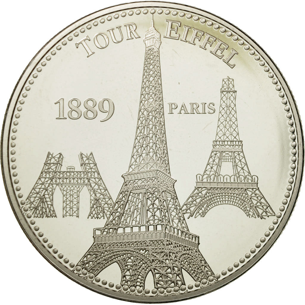 France, Medal, Paris - La Tour Eiffel, MS(65-70), Copper-nickel