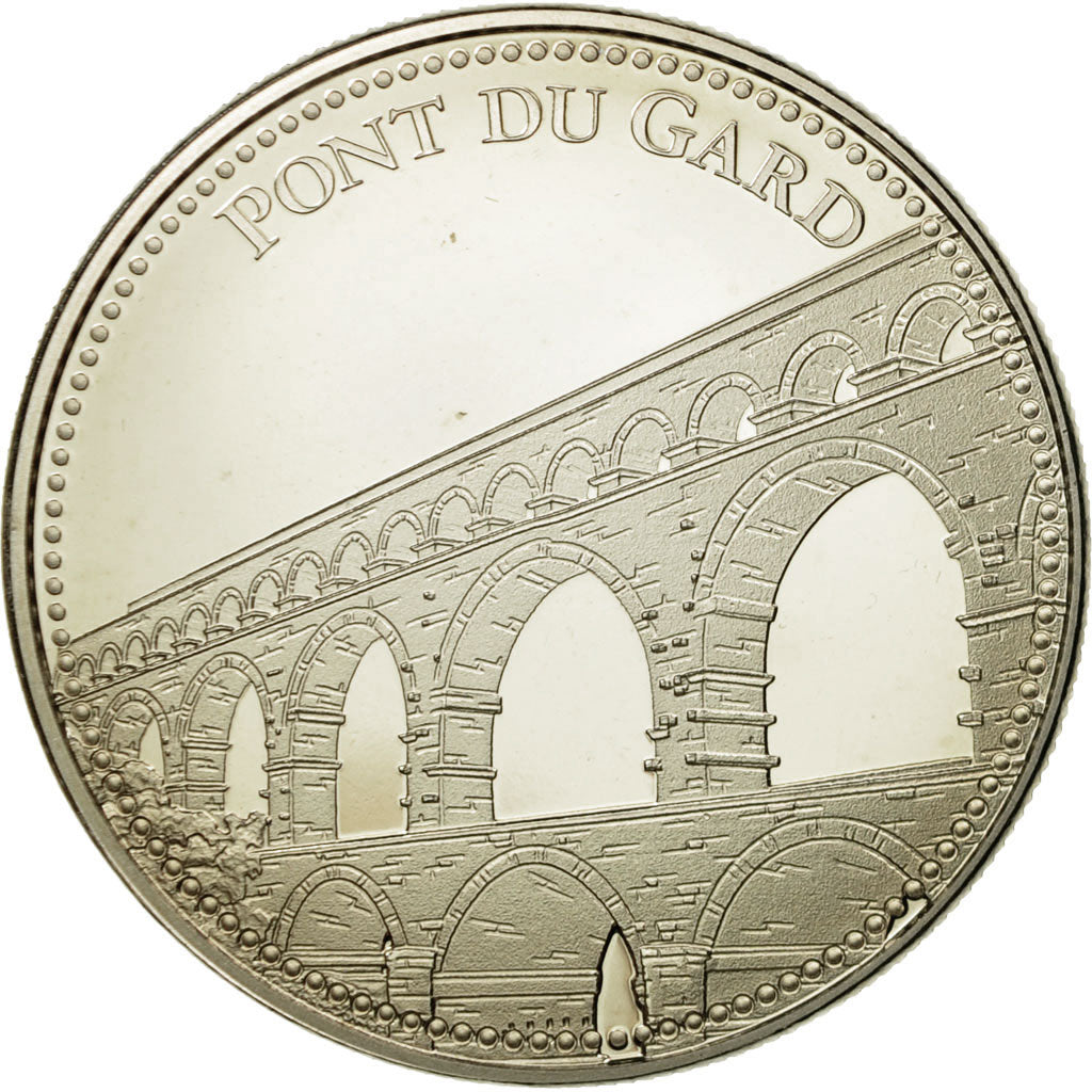France, Medal, Le Pont du Gard, MS(65-70), Copper-nickel