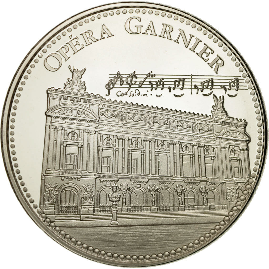 France, Medal, Monuments de Paris, L'Opéra Garnier, MS(65-70), Copper-nickel