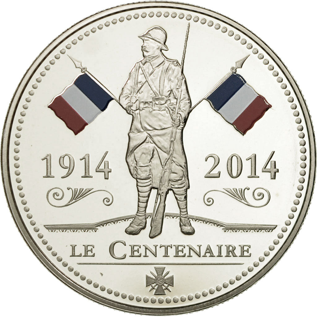 France, Medal, Première Guerre Mondiale, Le Centenaire, 2014, MS(65-70)