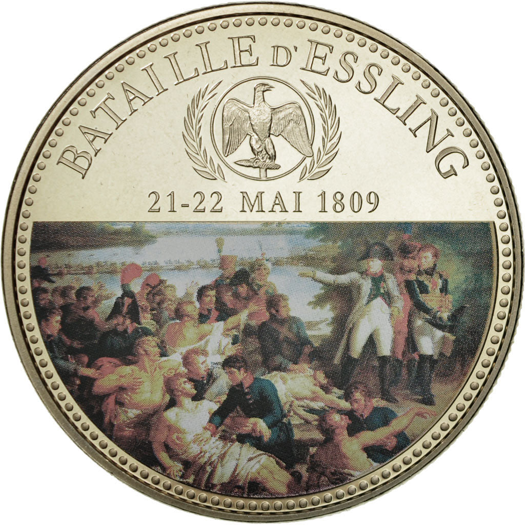 France, Médaille, Napoléon Ier, Bataille d'Essling (1809), FDC, Copper-nickel