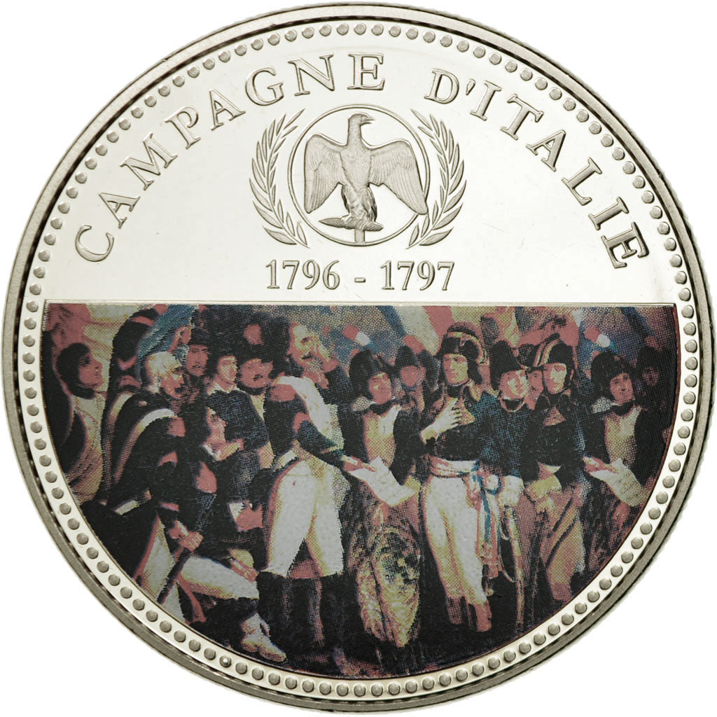Francia, medalla, Bonaparte, Campagne d'Italie (1796), FDC, Cobre - níquel