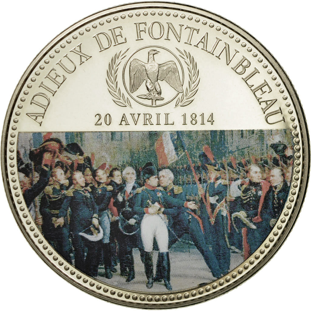 France, Médaille, Napoléon Ier, Adieux de Fontainebleau (1814), FDC