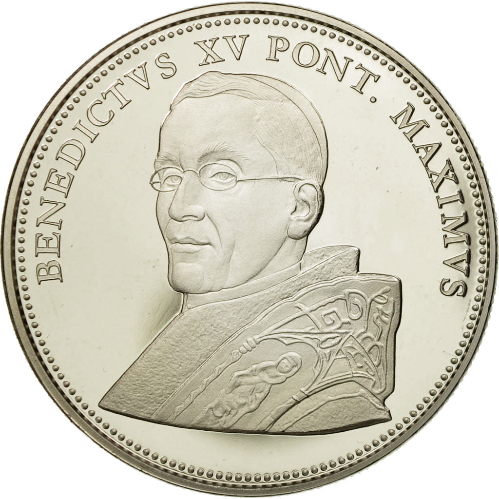 Vatican, Medal, Benoit XV, MS(65-70), Copper-nickel
