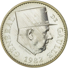 France, Medal, Général De Gaulle, 1982, Thiébaud, MS(65-70), Silver