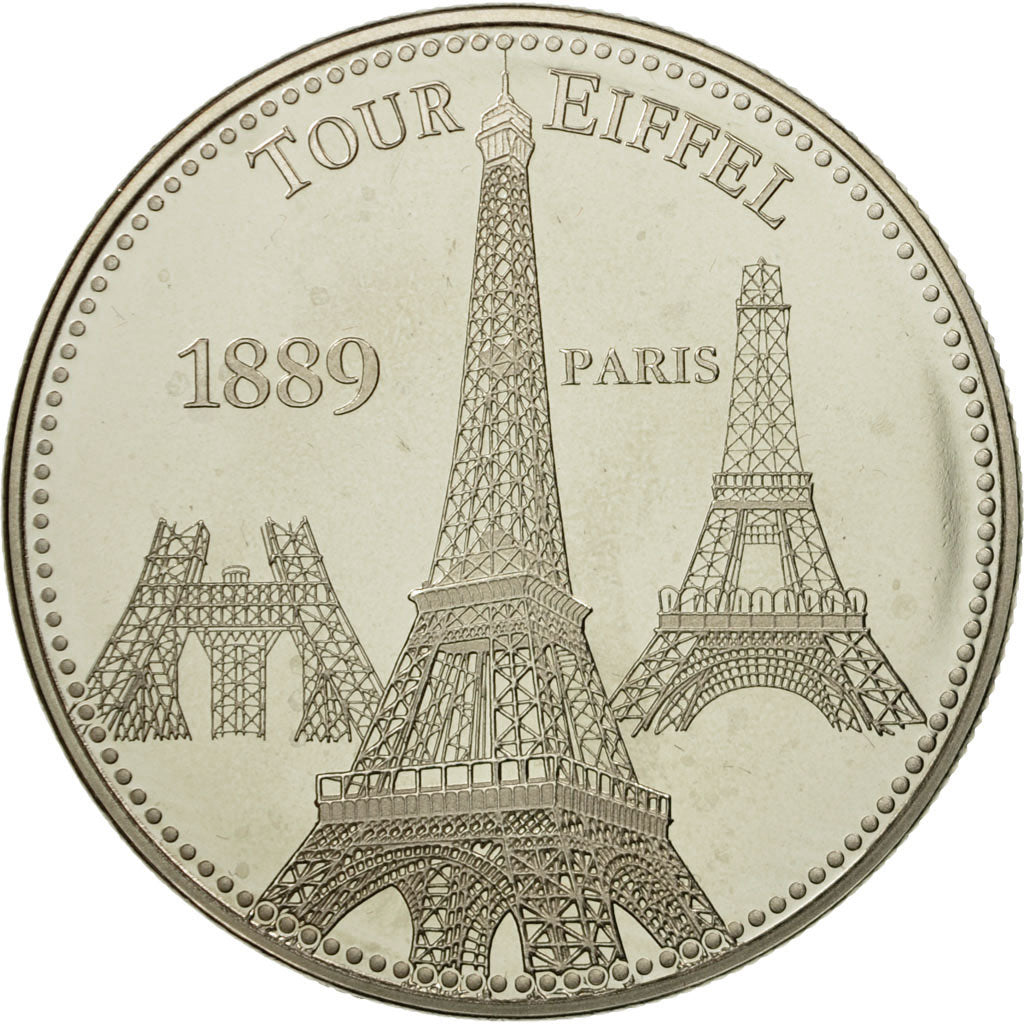 France, Medal, Paris - La Tour Eiffel, MS(65-70), Copper-nickel