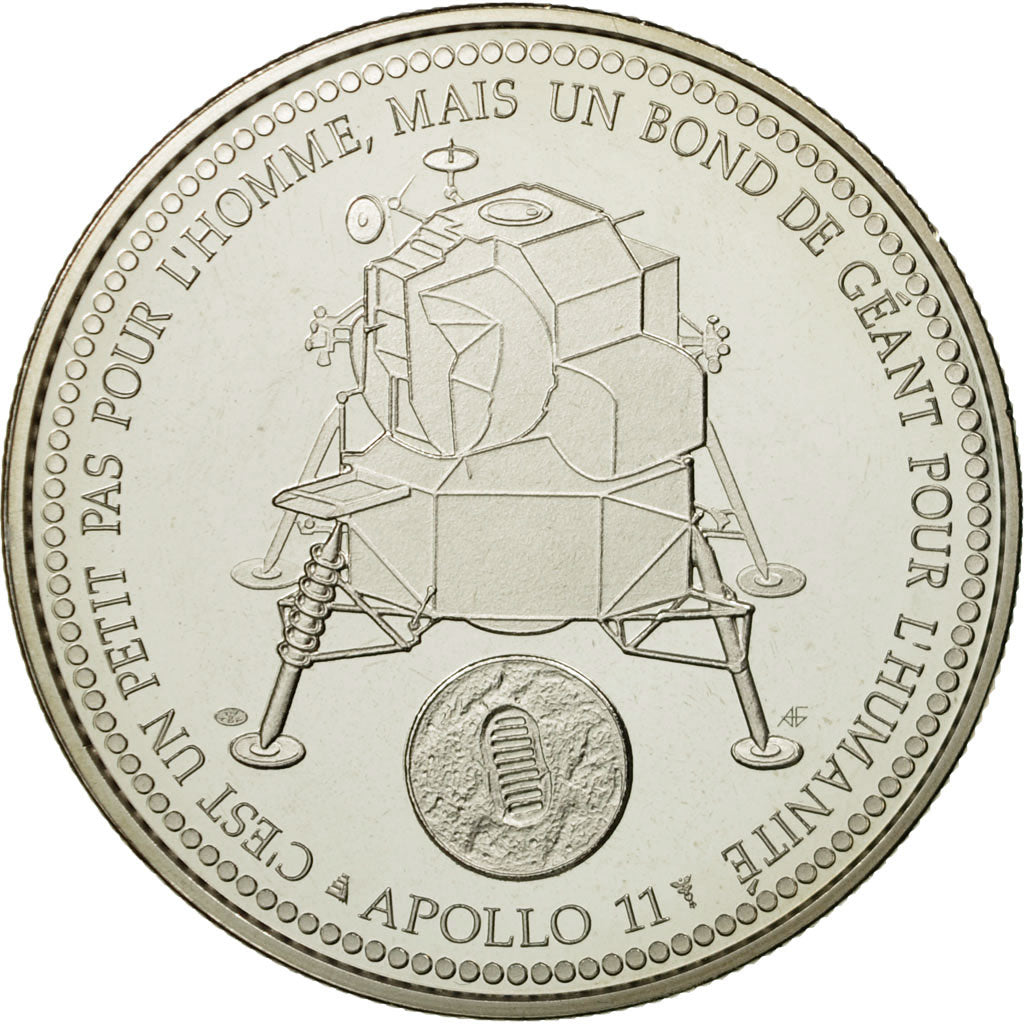 France, Médaille, Apollo 11, Le Premier Homme sur la Lune, FDC, Copper-nickel