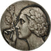 France, Medal, Art Déco, Femme, Fraisse, AU(50-53), Silvered bronze