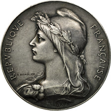 France, Medal, Marianne, République Française, O.Roty, AU(55-58), Silver