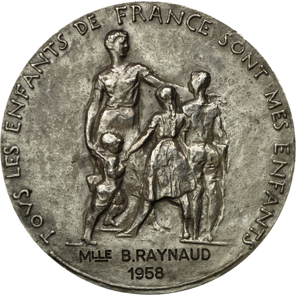 France, Medal, Education Nationale, 1958, Corbin, AU(55-58), Silver