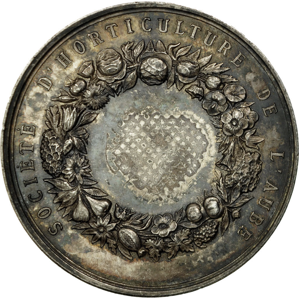France, Medal, Société d'Horticulture de l'Aube, Pingret, MS(60-62), Silver