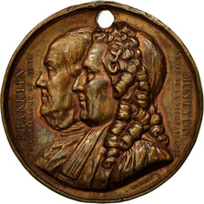 Frankrijk, Medaille, Masonic, Société Franklin et Montyon, 1833, Barre, FR+