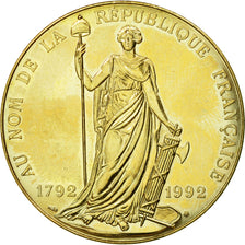 France, Medal, Economie, Finances, Budget, 1992, MS(63), Gilt Bronze