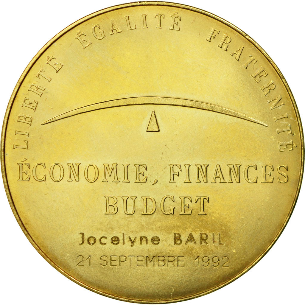 France, Medal, Economie, Finances, Budget, 1992, MS(63), Gilt Bronze