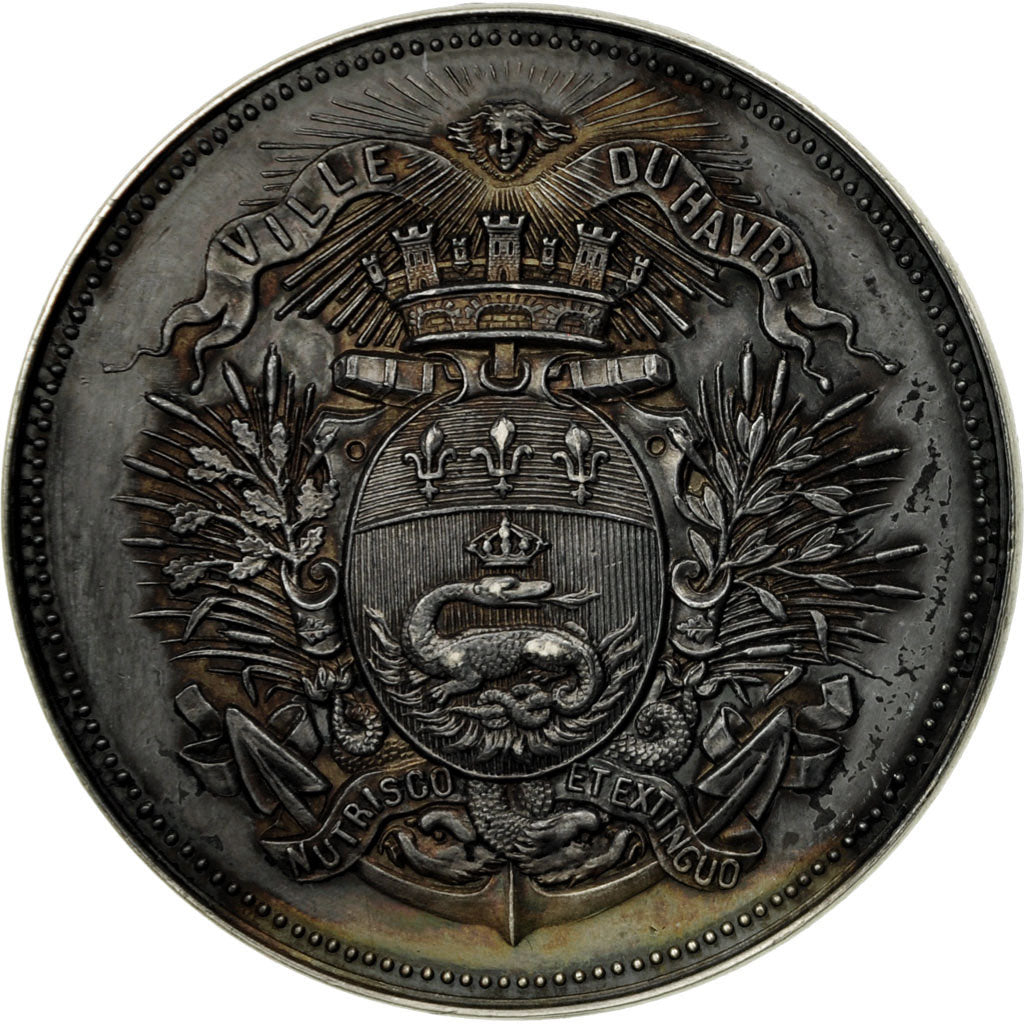 Francia, medaglia, Mr Rispal, Conseiller Municipal du Havre, 1892, SPL, Argento