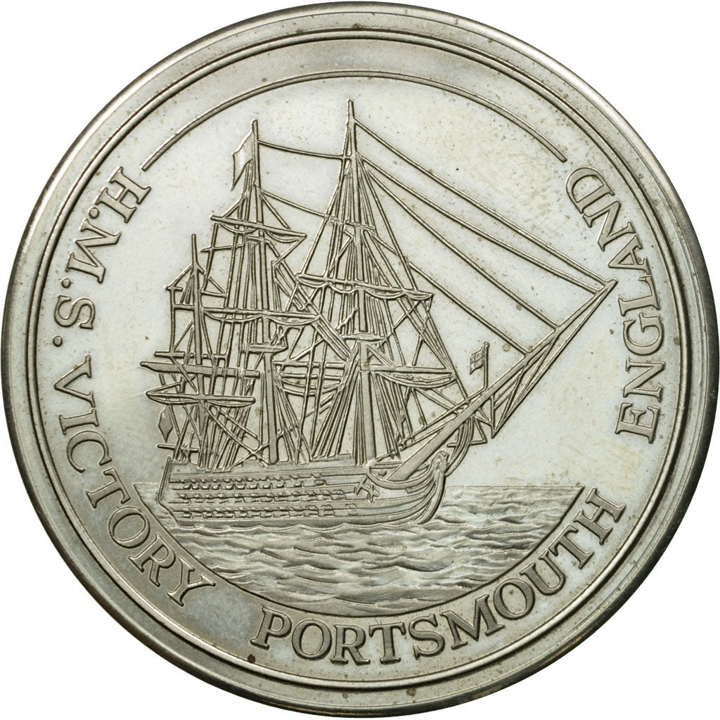United Kingdom , Medal, H.M.S Victory, Portsmouth, MS(63), Copper Plated Silver