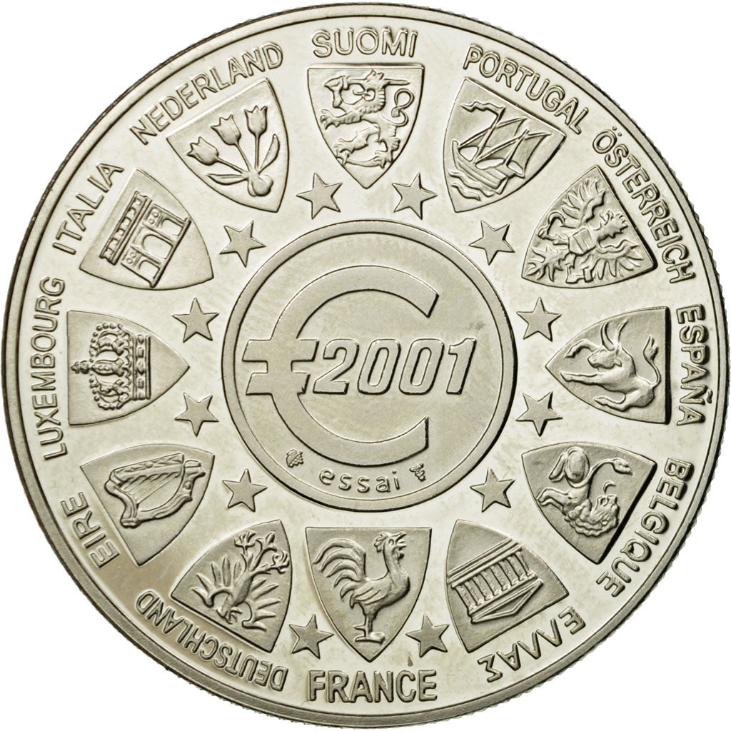 France, Medal, L'Europe, La Semeuse, 2001, MS(64), Copper-nickel