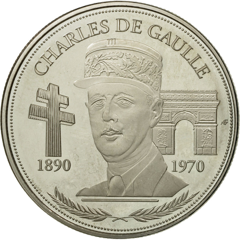France, Medal, Charles De Gaulle, MS(64), Copper-nickel