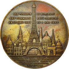 Frankreich, Medaille, Souvenir de mon Ascension à la Tour Eiffel, 1889, SS+